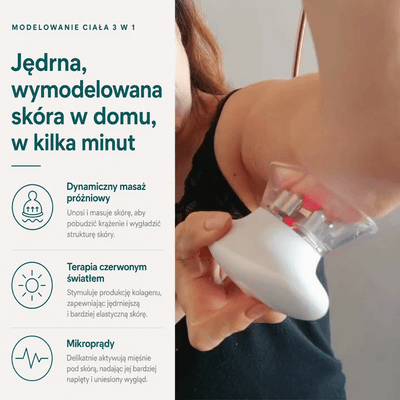 Zenvessa BodyContour Pro 3w1 – masażer próżniowy z EMS i czerwonym światłem